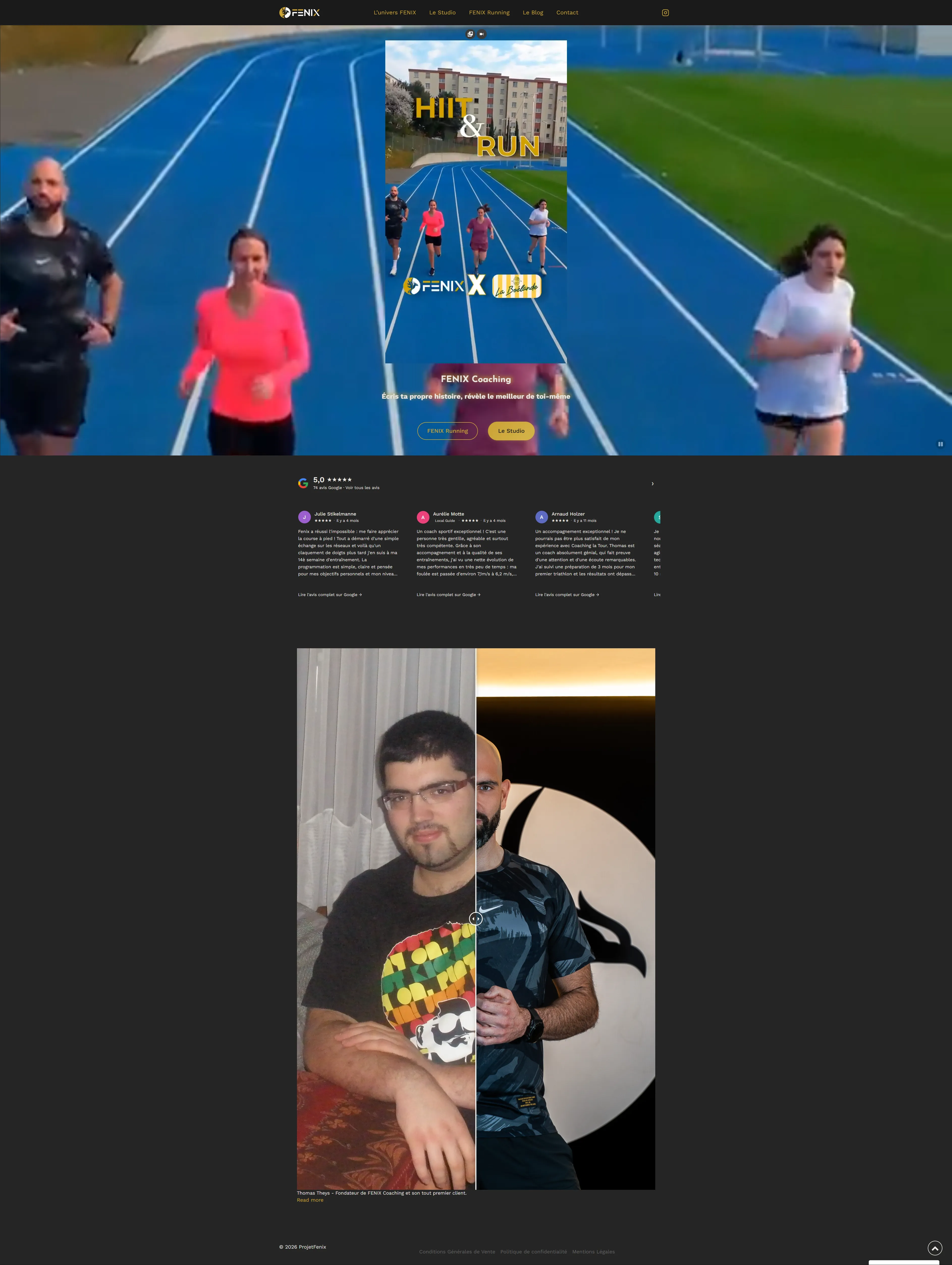 FENIX Coaching website homepage